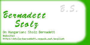 bernadett stolz business card